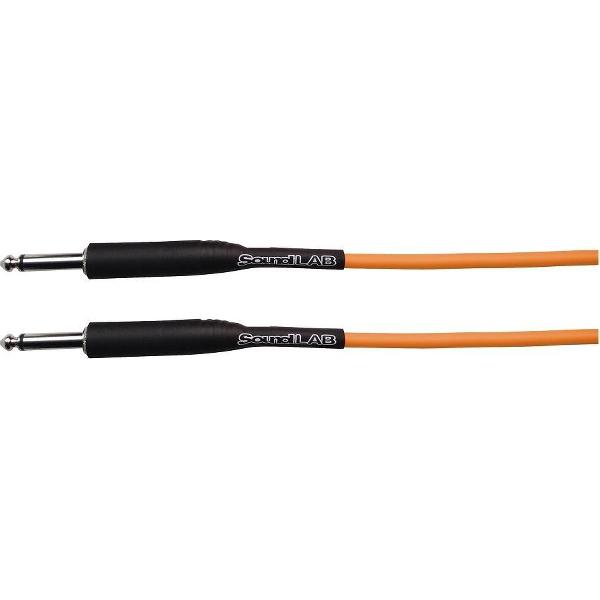 SoundLAB Premium 6,35mm Jack mono gitaar kabel - oranje - 6 meter