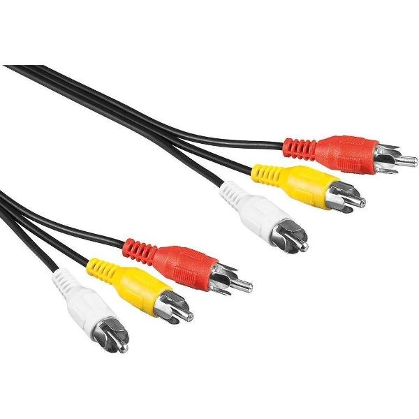 Goobay Tulp composiet audio video kabel - 10 meter