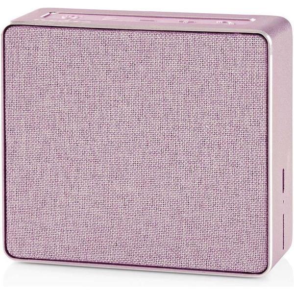 Nedis metalen Bluetooth speaker - 15W / roze