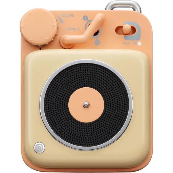 Muzen Retro Button Mini Bluetooth Speaker Peach