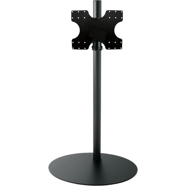 Cavus zwarte vloerstandaard met zwarte ovalen voet voor schermen tot 55 inch - 150 cm hoog