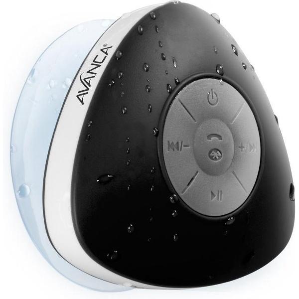 Avanca Bluetooth Waterdichte Wireless Speaker - Douche Speaker - Waterproof - Zwart