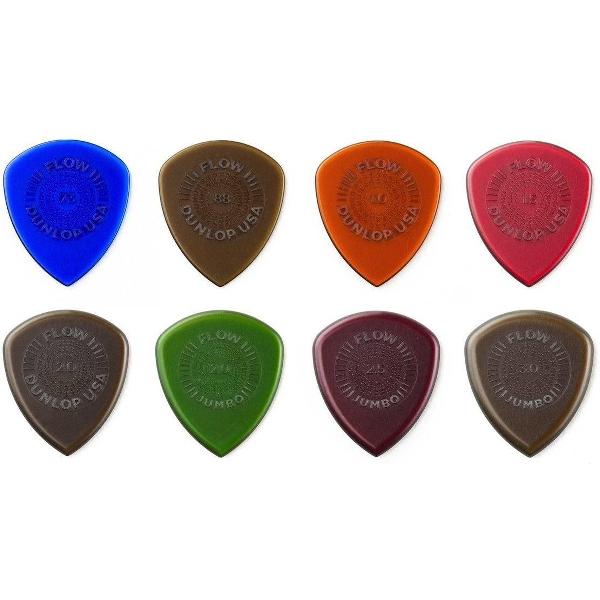 Dunlop Flow plectrum SET 0.73 mm - 3.00 mm 8-pack