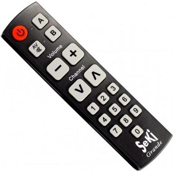 afstandsbediening voor senioren /slechtzienden /gehandicapten zelflerend Seki Grande zwart