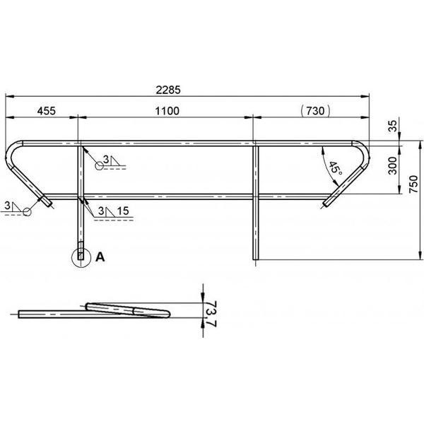 ALUTRUSS BE-1T handrail for BE-1T