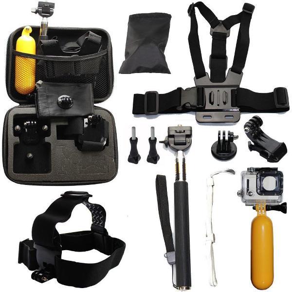 12 in 1 accessoires set voor Go Pro Hero 1 2 3 3+ 4 - Inclusief luxe opbergkoffer