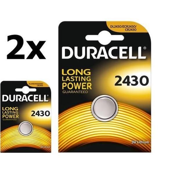 2 Stuks Duracell CR2430 3v lithium knoopcelbatterij