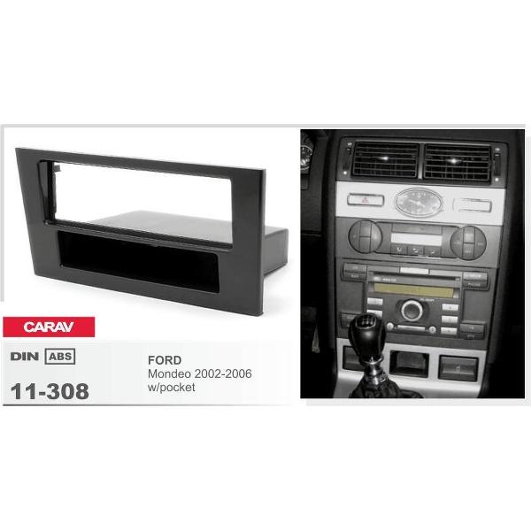 1-DIN FORD Mondeo 2002-2006 w/pocket afdeklijst / installatiekit Audiovolt 11-308
