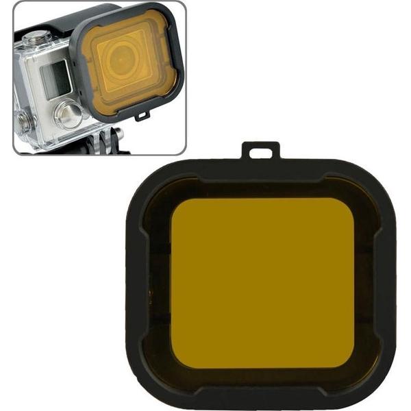 Polar Pro Aqua kubus Snap-on duik huisvesting Filter voor de GoPro HERO4 /3+(Yellow)