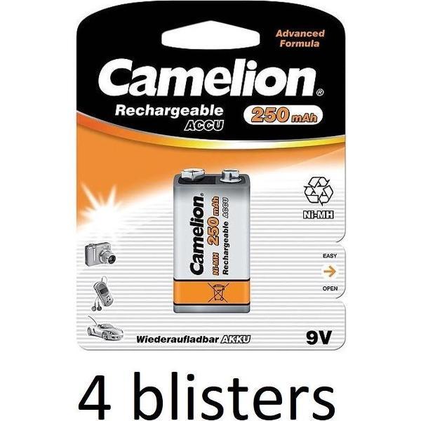 Camelion oplaadbare 9v batterij (NiMH) - 4 stuks