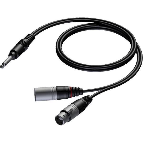 Procab CAB709 1x XLR mannelijk en 1x XLR vrouwelijk - 6,35mm Jack mannelijk kabel - 5 meter