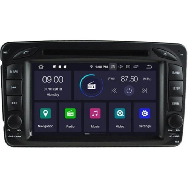 RVT5513 Navigatie mercedes w203 c klasse dvd carkit android 10 USB ook geschikt voor iphone