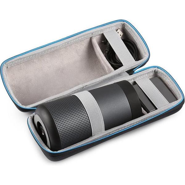 Hard Cover Opberghoes Voor Bose Soundlink Revolve - Beschermhoes Travel Case Hoes Opbergtas - Zwart