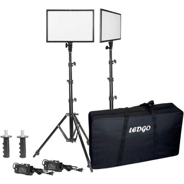 Ledgo - E268CII Bi-color kit - 2x high output paneel - Inclusief statief en tas - Zwart