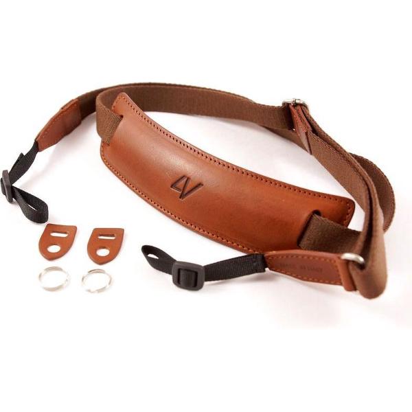 4V Design Lusso Large Neck Strap Tuscany Leer Brown/Brown