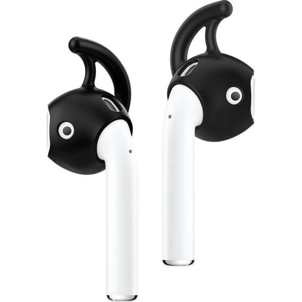 2 Sets - Anti-slip siliconen earhooks - earhooks - oorhaken - oordopjes - geschikt voor airpods - zwart
