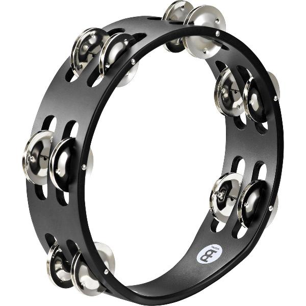 Compact Tambourine CTA2S-BK, Double Row, Steel