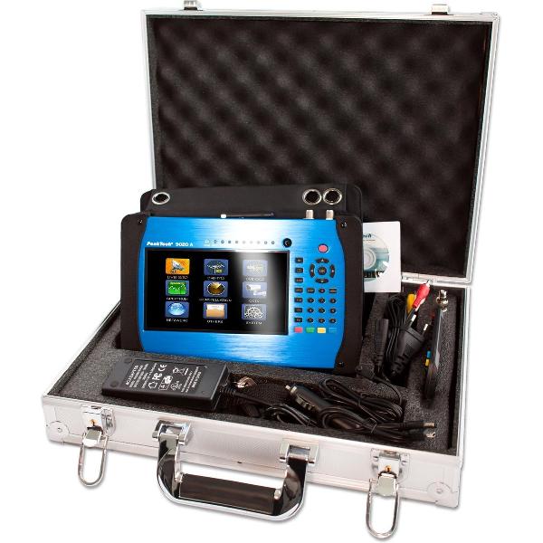 Peaktech 9020A: DVB-C / S2 / T2-meter met 7-inch display, H.265-codec en wifi