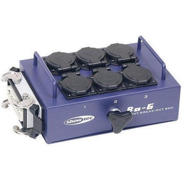 Showtec Showtec BO-6-S1 Break-out box, 16-pins multiconnector - 6 x Schuko Home entertainment - Accessoires