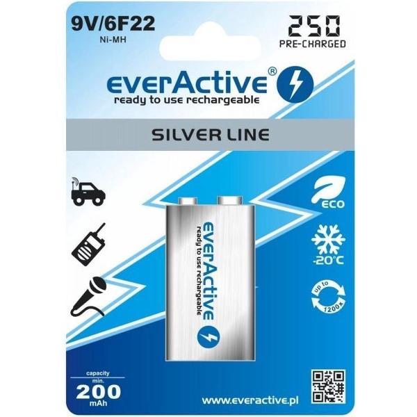 everActive Ni-MH 9V 6F22 250mAh Silver Line
