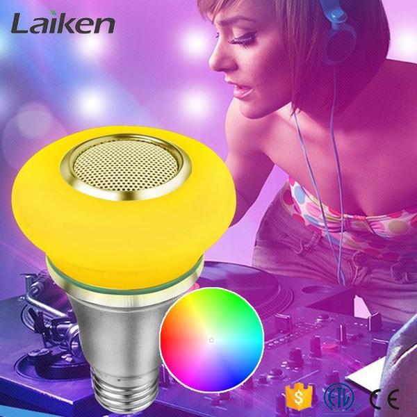 SMART APP CONTROLLED MUSIC LED-LAMP – 5W RGB+ – 3W BLUETOOTH SPEAKER - 3 stuks