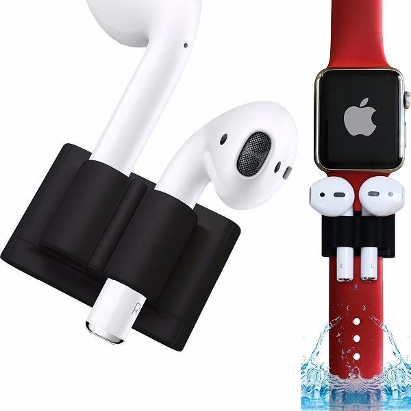 AirPods horlogebandhouder - Zwart | Apple Airpod-accessoireshouder voor oefeningen | Beveilig veilig uw AirPods op uw polsband