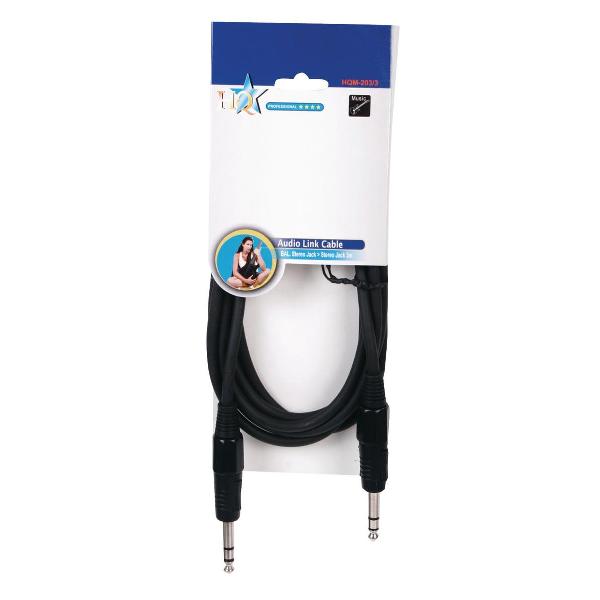 OKS Eenvoudige 6,35mm Jack stereo kabel - 3 meter