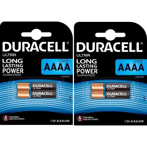 Duracell Ultra AAAA - 4 stuks (2 Blisters a 2st)