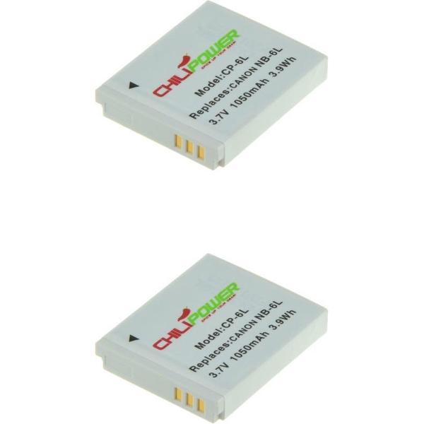 ChiliPower Canon NB-6L camera batterij - 2 stuks verpakking