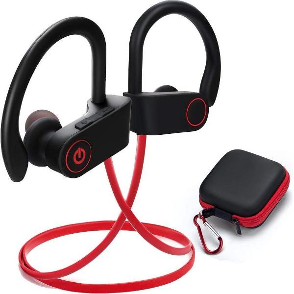 SBVR SV2 - Draadloze bluetooth in ear sport oortjes headset - IPX6 Waterproof - Bluetooth 5.0 - Rood