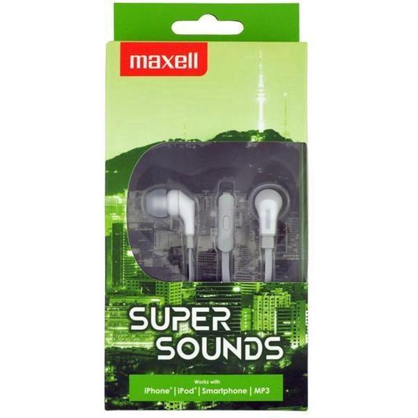 Maxell Super Sounds met microfoon kleur wit