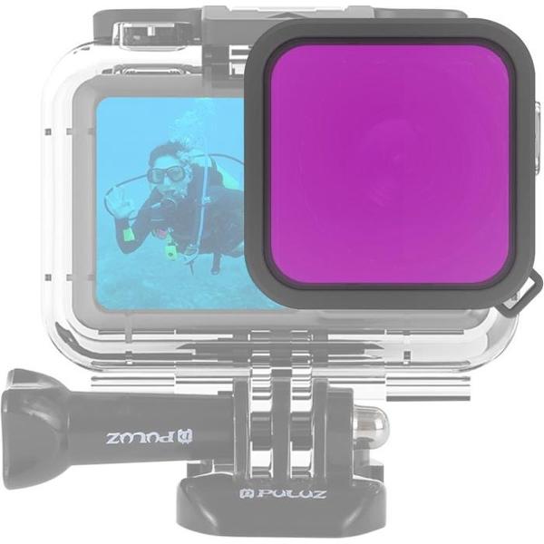 PULUZ-behuizing Duikkleurenlensfilter voor DJI Osmo Action (paars)
