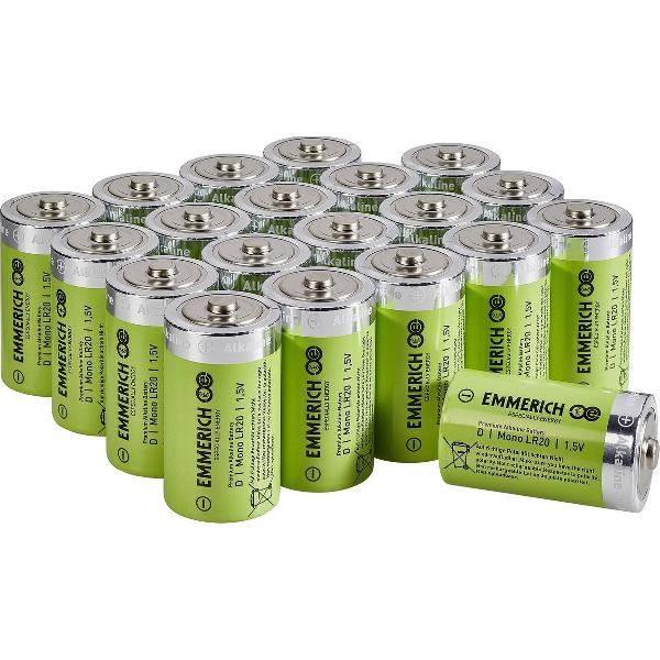 Emmerich Industrial LR20 D batterij (mono) Alkaline 18000 mAh 20 stuk(s)