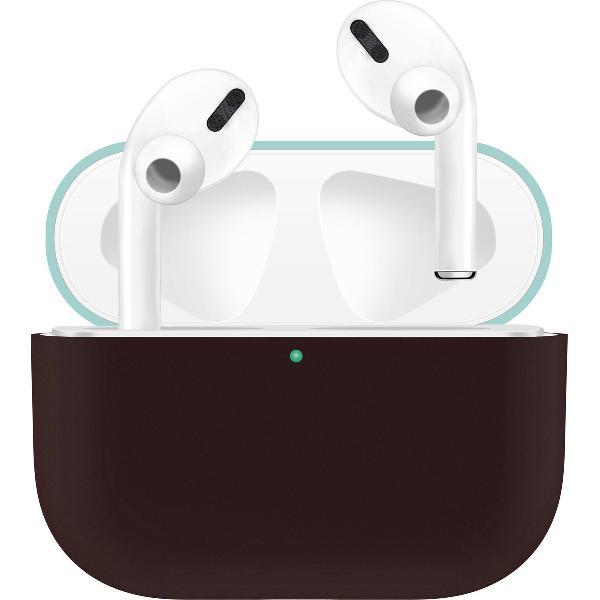 KELERINO. Siliconen Case voor Apple AirPods Pro - Hoesje - Zwart / Groen