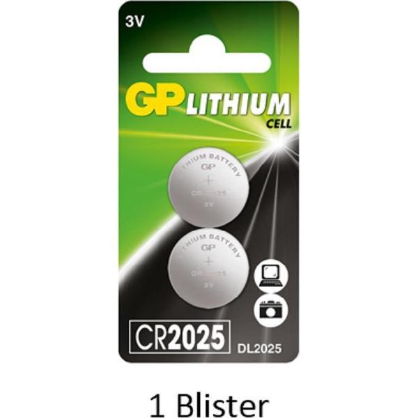 2 stuks (1 blisters a 2 stuks) GP Lithium CR2025 3V