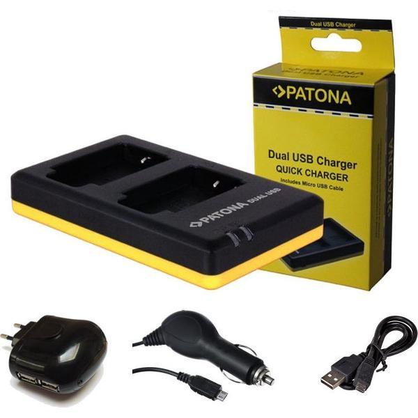 Accu-shop.nl Duolader voor 2 Canon LP-E8 accu's, nu met gratis autolader.