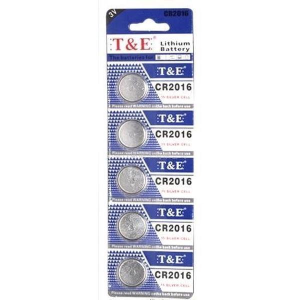CR2016 3V Knoopcel batterijen |5 stuks in pak |