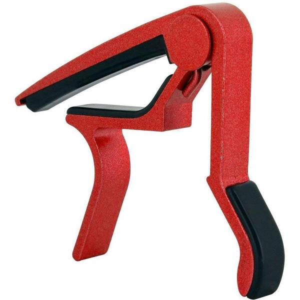 Gitaar Capo Deluxe - voor gitaren met stalen snaren – rood
