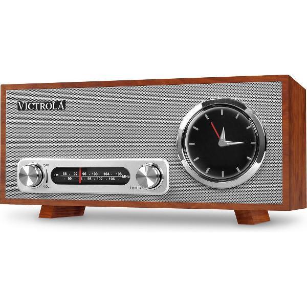 VICTROLA Wekker Radio Wekker Radio Retro - Mahonie