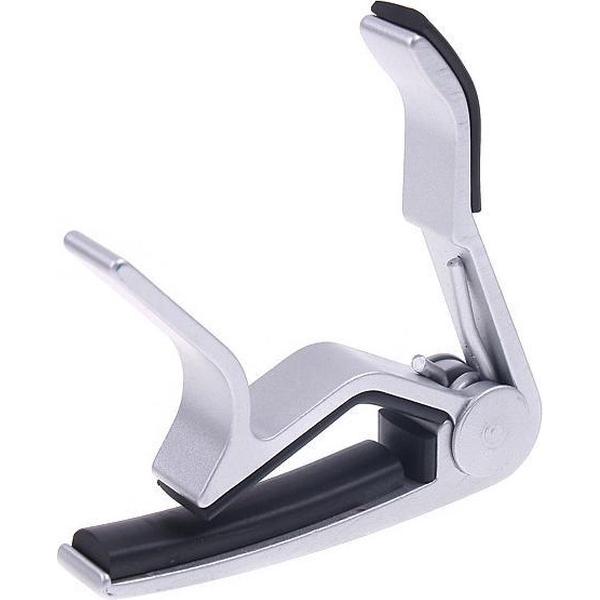 Luxe Aluminium Gitaar Capo / Klem - Capodaster Akoestische, Klassieke & Elektrische Guitar - Ukelel Akoestisch / Elektrisch / Klassiek - Deluxe Zilver Kleurig