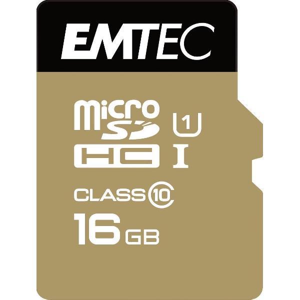 Emtec microSD Class10 Gold+ 16GB flashgeheugen