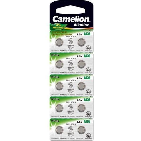 Camelion Alkaline knoopcel WG6 / LR69, 1,5 Volt, 0% HG - 10 stuks