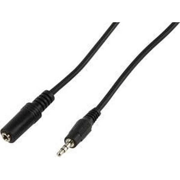 3.5mm stereo mannelijk - 3.5mm stereo vrouwelijk 5,00 m