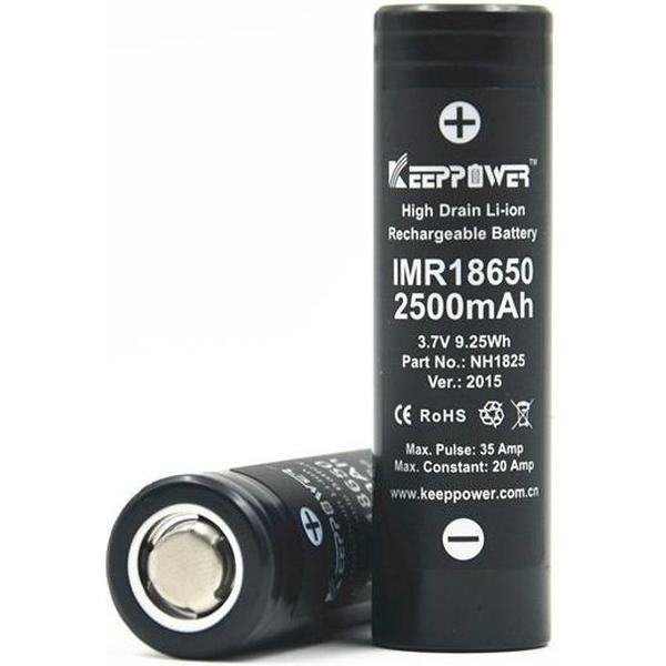 1 Stuks KeepPower 18650 NH1825 Oplaadbare batterij