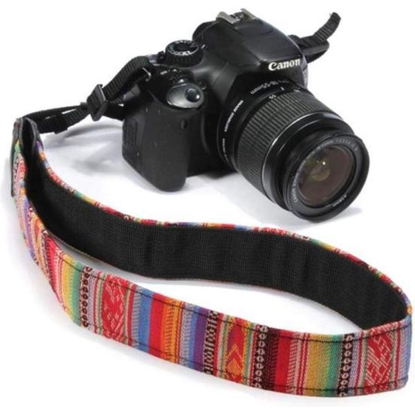 Camera band - Riem - Vintage - Nek Strap Band - Regenboog-kleuren