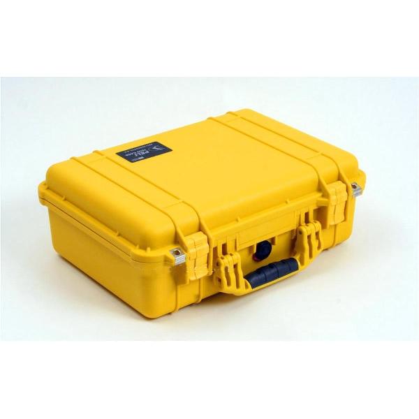 Peli 1500 Waterdichte Camerakoffer Geel met Foam Interieur