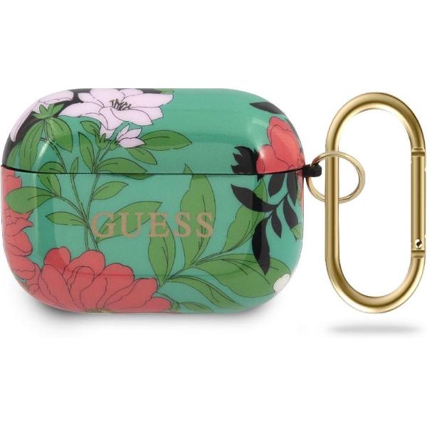 Guess Guess Groen AirPods Pro Case - Bloemenpatroon