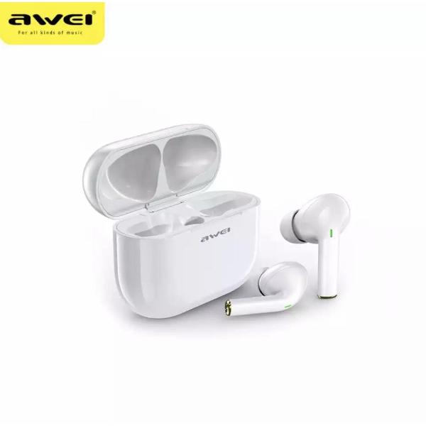 Awei T29 Draadloze Headset Met microfoon - Bluetooth 5.0 - Aanraakbediening - Waterdicht IPX4 - Stereogeluid - Compatibel met alle telefoonmodellen - Wit