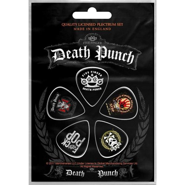 Five Finger Death Punch Plectrum Logos Set van 5 Multicolours