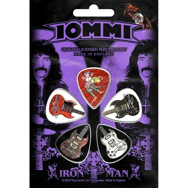 Toni Iommi plectrum Iron Man Set van 5 plectrums 1.00 mm
